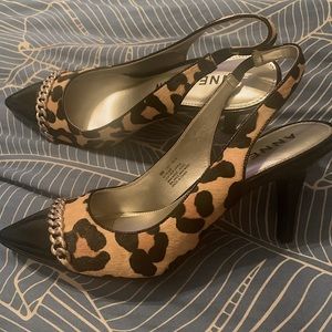 Anne Klein Akyavari heels Leopard Sz 9